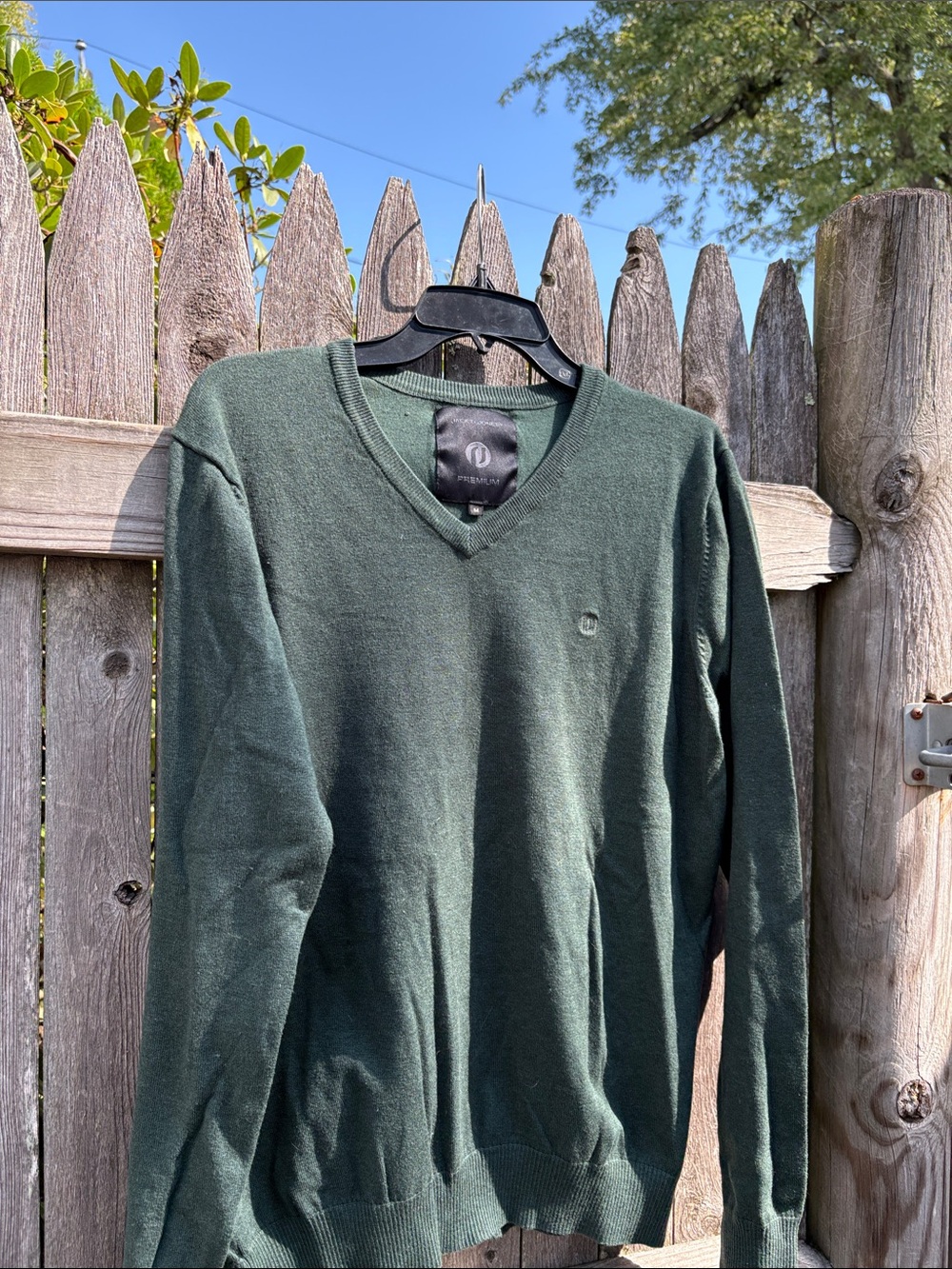 Jack & Jones Premium medium pine green cotton blend sweater.